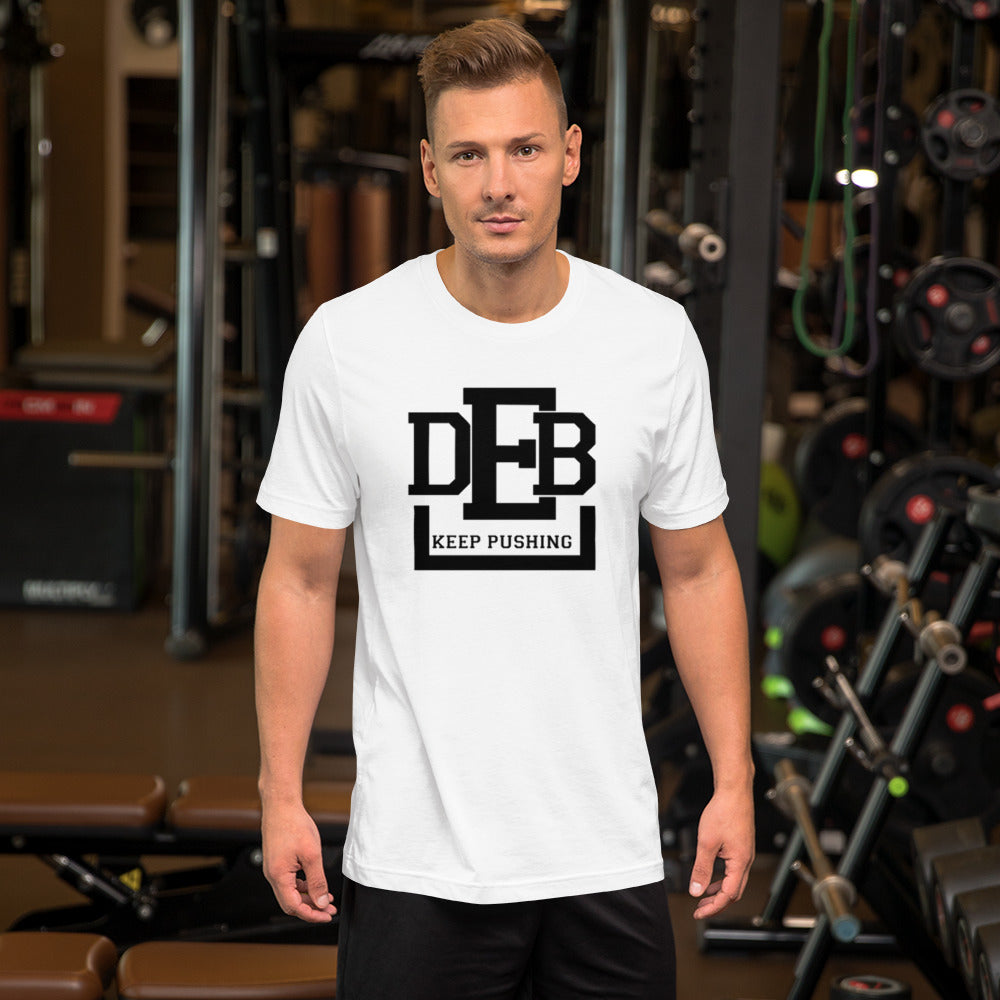 Keep Pushing- Tee- black letters